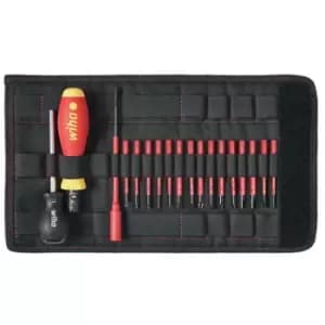 36791 TorqueVario -S Electric Screwdriver Set, 19 Piece - Wiha