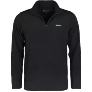 Barbour Mens Wyre Half Zip Fleece Jumper Black Large