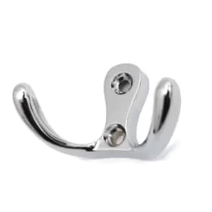 GTV Small Double Coat Hanger Hook Door Wall Bath CK24 Model - Colour Chrome, Pac