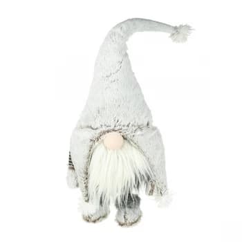 White Fabric Santa With Shaking Body