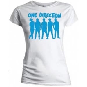 One Direction Silhouette Blue on Wht Skinny TS: Medium