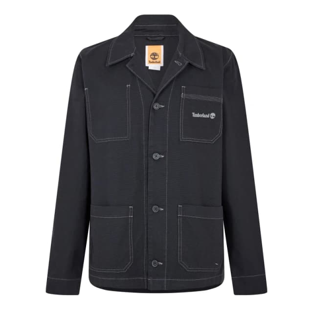Timberland Mens Timb Chore Canvas Overshirt Black male S