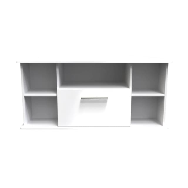 Harrow Corner TV Unit In White Gloss (Ready Assembled)