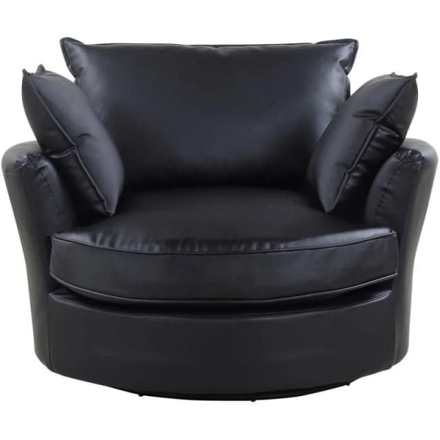 Artemis Home Fairburn Swivel Based Cuddle Chair in Black Unisex
