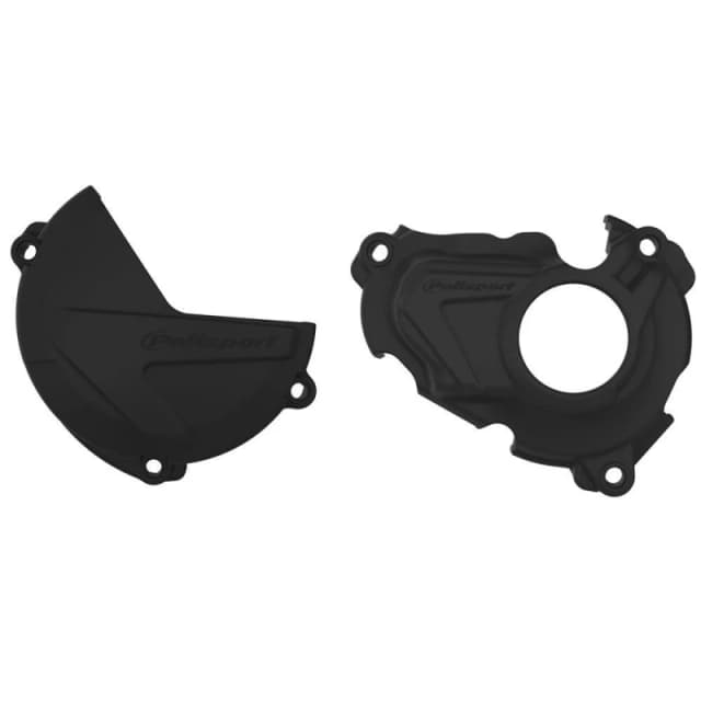 POLISPORT Clutch, Ignition And Water Pump Cover Protection Set - Yamaha YZ 250 FX (20-23), black