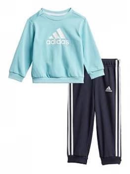 Boys, adidas Unisex Infant Badge Of Sport Jogger Set - Blue Size 9-12 Months