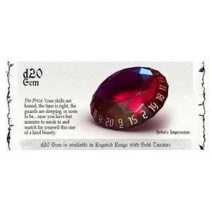 PolyHero Rogue: D20 Gem Dice - Roguish Rouge