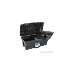 Silverline - 250294 18 plastic tool box storage chest bag & removable tray