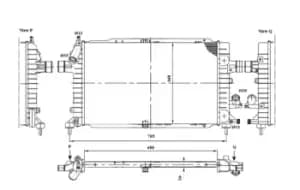 NRF 53415 Engine Cooling Radiator Aluminium Brazed cooling fins