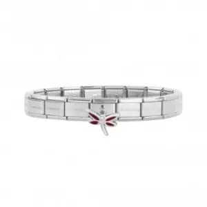 Nomination Libellula Dragonfly Enamel Cubic Zirconia Classic Link Bracelet 239025/20