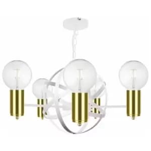 Keter Solar Pendant Ceiling Light White, Gold, 60cm, 5x E27
