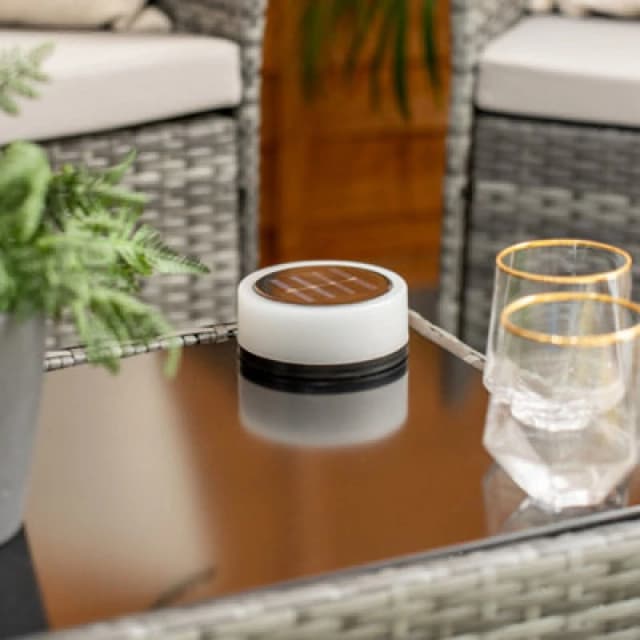 ValueLights Set of 2 - Solar Powered Outdoor Garden RGB Colour Changing Multi-Function Tabletop Lights Spike Stake Lights White