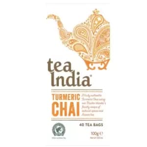 Tea India Turmeric Chai 40bag (Case of 4)