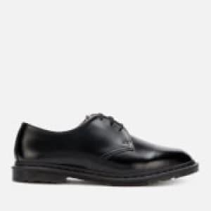 Dr. Martens Mens Archie II Polished Smooth Leather Derby Shoes - Black - UK 10 - Black