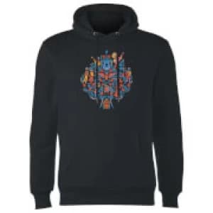 Coco Tree Pattern Hoodie - Black