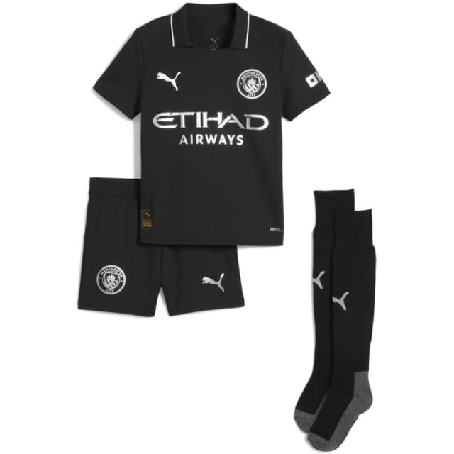 Puma Manchester City Away Minikit 2025 2026 Infants Black male 4-5 Yrs