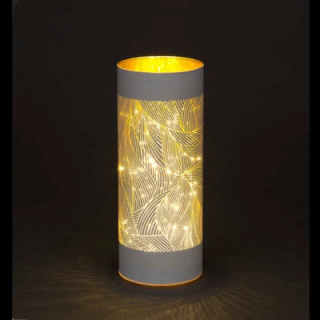 Shatchi 20cm Christmas Decorated Vase Table Feather Design Silver Silver