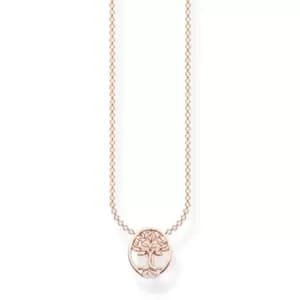 THOMAS SABO Rose Gold Plated CZ Tree of Life Necklace