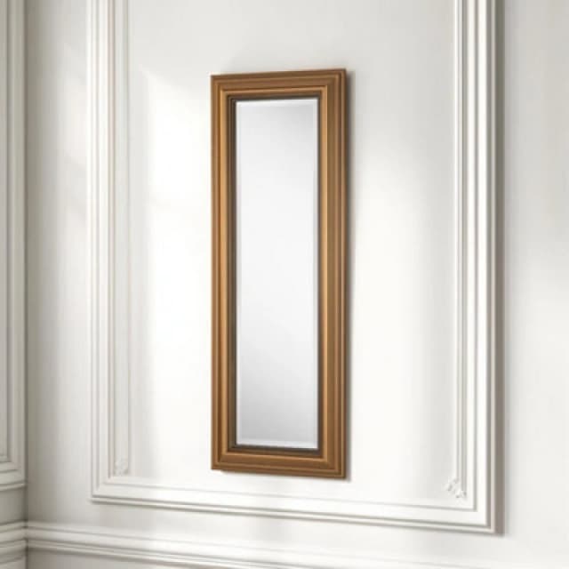 Yearn Mirrors Yearn Mirrors Classic Gold Beaded Mirror 131x47cm Gold One Size Unisex 0716053065292