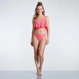 USA Pro Frill Bikini Bottoms - Coral