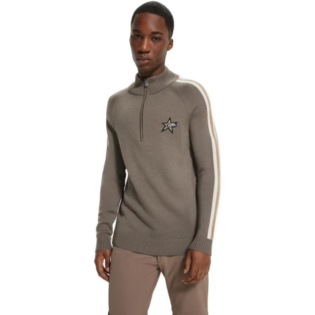 Boss Mens Quarter-Zip Fleece Beige male S