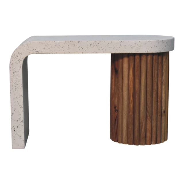 Artisan Furniture Artisan Furniture Solid Wood Serenity Terrazzo Coffee Table, Brown & Grey