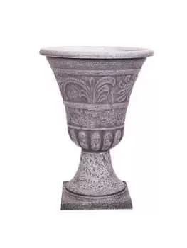 Yougarden Stone Look Plastic Round Urn Planter