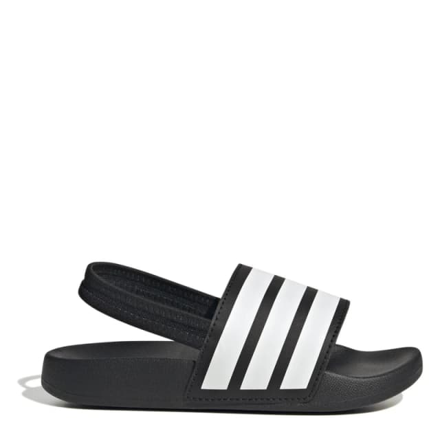 adidas Adilette Estrap Slides Kids Black/White male C12 (30.5)