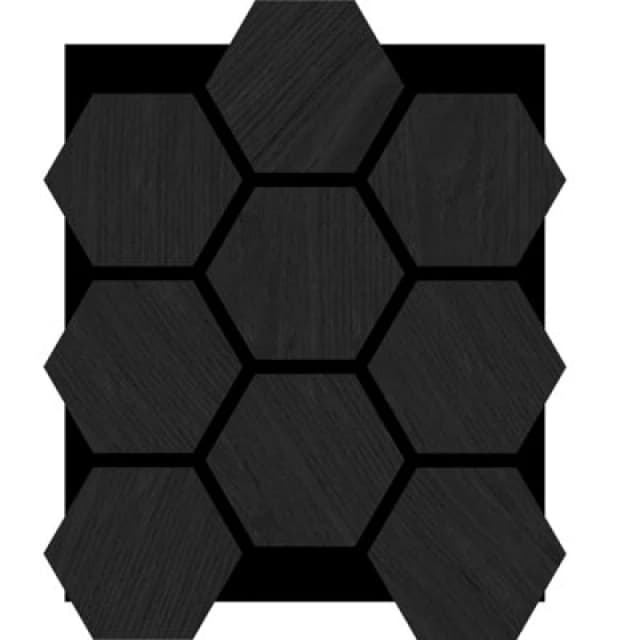 Wall Panels UK Hexagonal Acoustic Wall Panels ( 2 Pack ), Black H8210