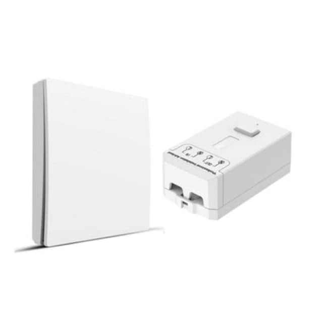 Ener-J 1 Gang Wireless Kinetic Switch White 500W Non-Dimmable Rf Receiver