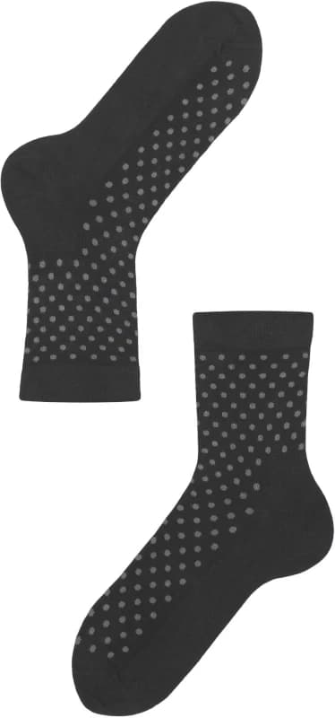 Lenz Think About Dots Ladies Socks - Pack of 2, black-grey, Size 35 - 38 for Women