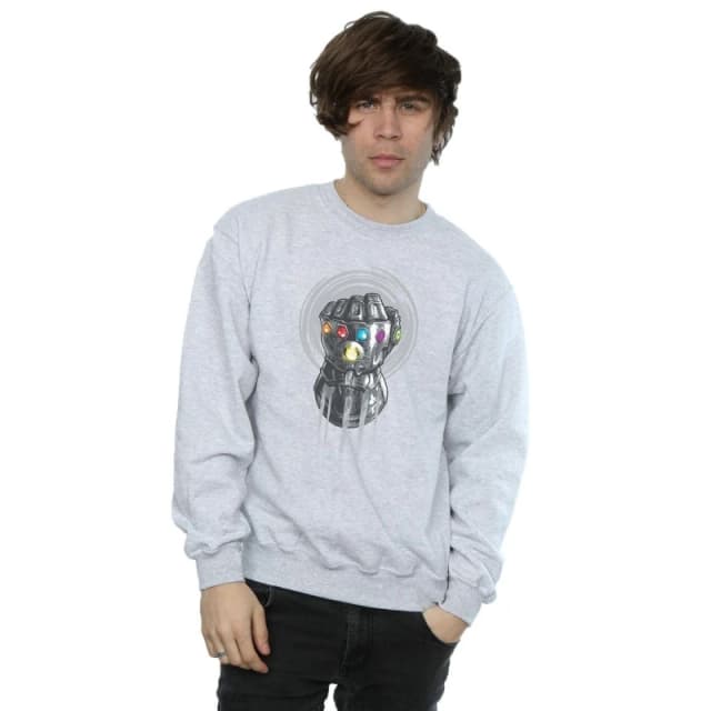 Marvel Marvel Men Avengers Infinity War Power Fist Sweatshirt in Grey Size: Small Grey S Male 5057736691618