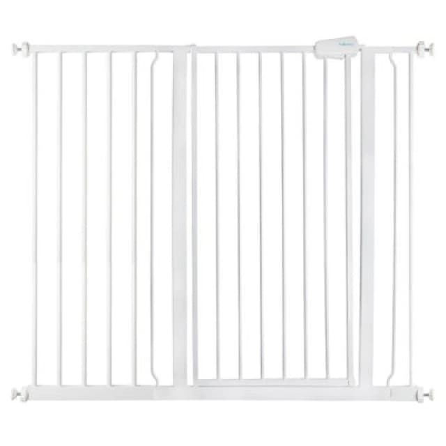 Safetots Extra Tall Metal Safety Gate Pressure Fit, 113.8Cm - 121.4Cm, White, 104Cm In Height, Extra Tall Baby Gate