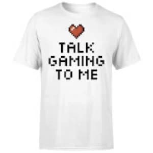 Talk Gaming to Me T-Shirt - White - 3XL