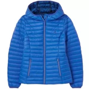Joules Womens Snug Showerproof Packable Puffer Coat Blue 10
