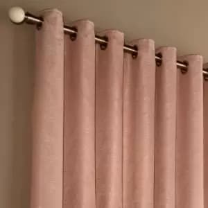 Himalaya Blush Eyelet Curtains Blush Pink