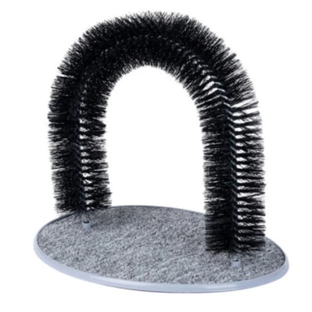Petlicity Cat Bristle Arch - Perfect Grooming and Scratching Tool Grey