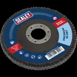 Sealey Zirconium Abrasive Flap Disc 115mm 80g