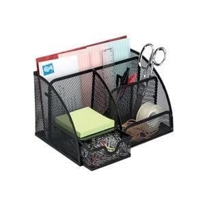 Original Large Desk Organiser Black Mesh Scratch Resistant with Non Marking Rubber Pads