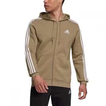 adidas Mens Full Zip Track Top Hoodie - Orbit Green