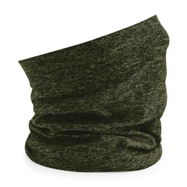 Beechfield Beechfield Men Morf Spacer Marl Neck Warmer in Olive Olive One Size Male 5059699842649