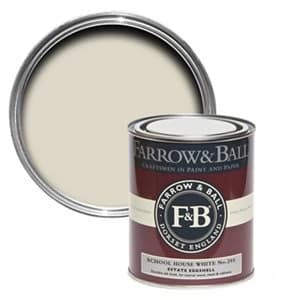 Farrow & Ball Estate School house white No. 291 Eggshell Metal & wood Paint 0.75L