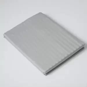 Belledorm 540 Thread Count Satin Stripe Flat Sheet (Single) (Platinum)