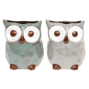 Village Pottery Owl Planter Medium (1 Random Supplied)