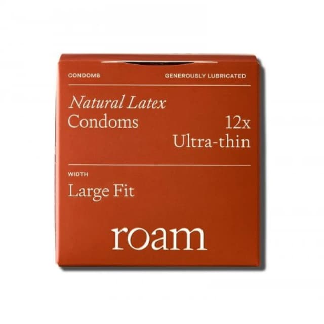 Roam 4x Ultra Thin 'Condoms' for Safer Sex and Large Fit, 48 Pack Red