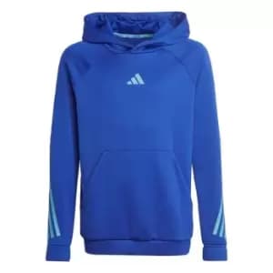 adidas Train Icons AEROREADY 3-Stripes Hoodie Kids - Lucid Blue / White / Semi Luci