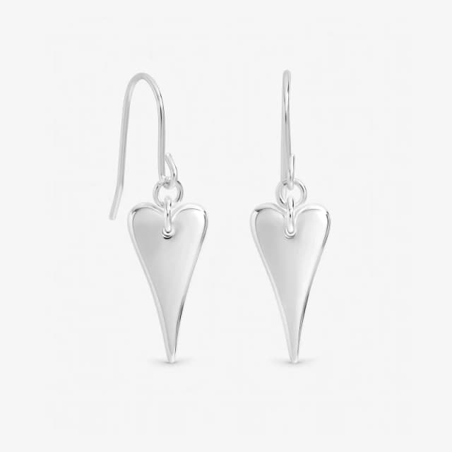 Inicio Sterling Silver Plated Heart Fishhook Earrings Drop Earrings One Size Silver 73785711000