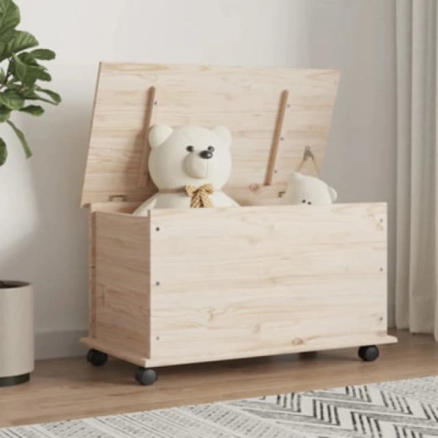 VIDAXL Vidaxl - Storage Chest with Wheels alta 73x39.5x43cm Solid Wood Pine 8720845886615