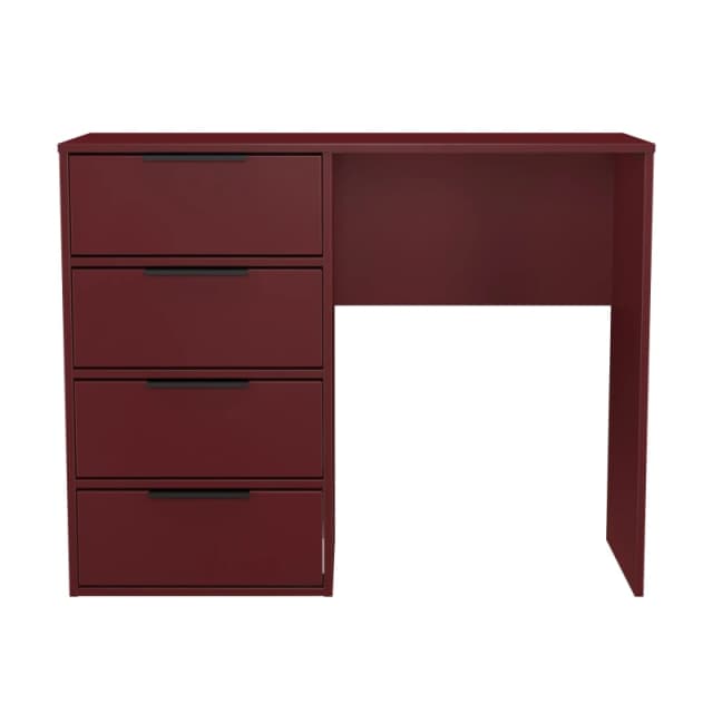 Ready Assembled 2 U Fuji 4 Drawer Vanity (Ready Assembled) in Dark Red Dark Red Unisex