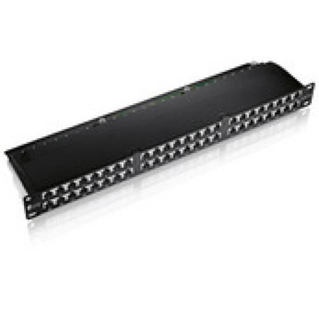 Equip 48-Port Cat.6 Shielded Patch Panel. Black